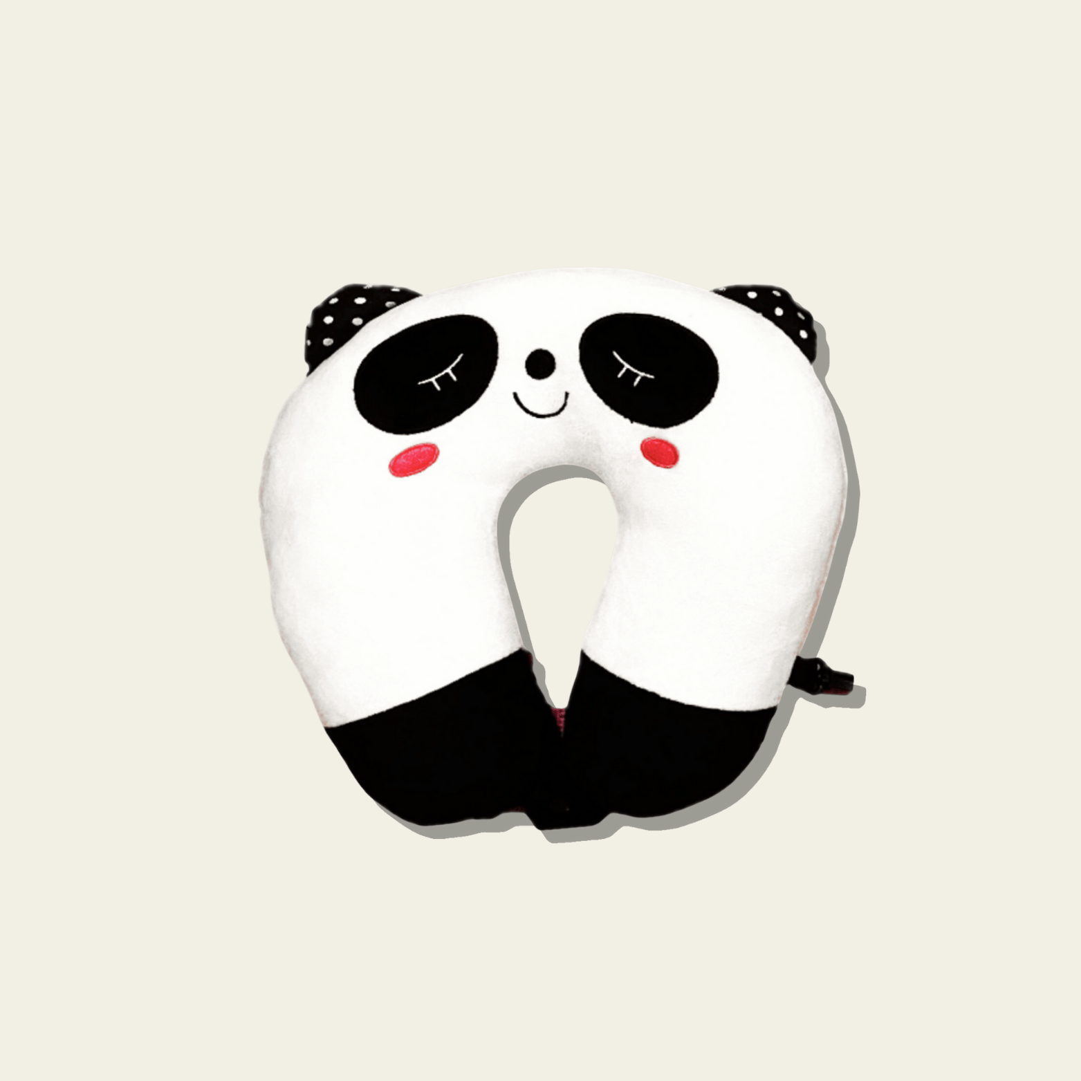 This adorable neck pillow for kids is designed to provide comfort and support during travel. Shaped like a cute black & white panda, it offers a fun and cozy experience for children while they rest on long car rides, flights, or during naps. The soft and plush material ensures comfort, while the pillow’s ergonomic design helps support the neck for a more relaxed journey.